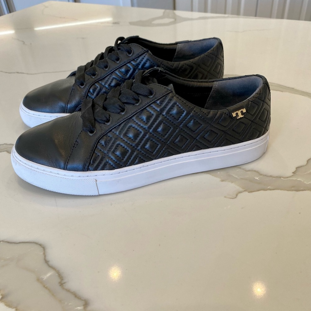Tory Burch quilted sneakers. Like new!